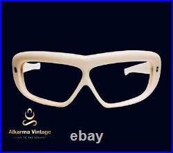 Vintage Eyeglasses Made In France Ivory Color Unknown Brand 1960S