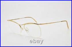 Vintage Eyewear Man ETOILE Cat Eye Half Frame Gold Filled Frame Glasses France