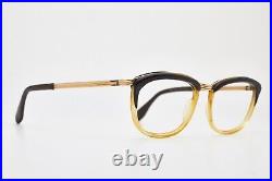 Vintage Eyewear Man METZLER 1/10 12k Half Frame Gold Plated Frame Glasses France