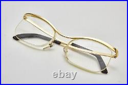 Vintage Eyewear Man SL 3-19 Cat Eye Half Frame Gold Filled Frame Glasses France