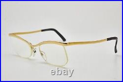 Vintage Eyewear Man SL 3-19 Cat Eye Half Frame Gold Filled Frame Glasses France