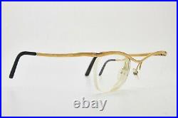 Vintage Eyewear Man SL Cat Eye Half Frame Gold Filled Frame Glasses France