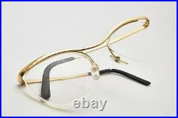 Vintage Eyewear Man SL Cat Eye Half Frame Gold Filled Frame Glasses France