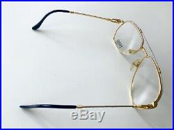Vintage FRED AMERICA CUP eyeglasses sunglasses France 24K gold plated SMALL 56