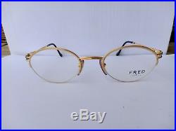 Vintage FRED FEROE Eyeglasses France OBO, Men, 130 GOLD Plated Very RARE 205575