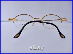 Vintage FRED FEROE Eyeglasses France OBO, Men, 130 GOLD Plated Very RARE 205575