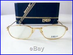 Vintage FRED FREGATE eyeglasses France rare gold plated Cup Horn Ocean MEDIUM 51