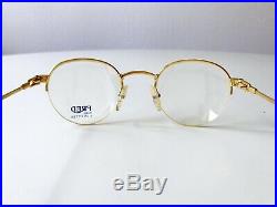 Vintage FRED GRAND LARGUE eyeglasses France rare gold plated Cup Horn Ocean 50