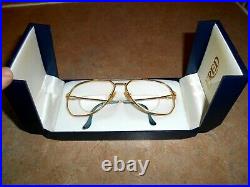 Vintage FRED LUNETTES America Cup Force 10 Eyeglasses Paris Gold Plated 62mm