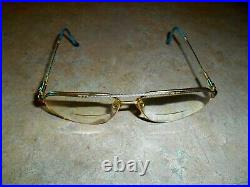 Vintage FRED LUNETTES America Cup Force 10 Eyeglasses Paris Gold Plated 62mm