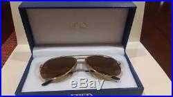 Vintage FRED Lunettes America Cup Paris Eye-Sun glasses Force 10 C Gold Plated