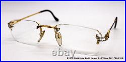 Vintage FRED Lunettes Orcade 179448 Rimless Eyeglasses