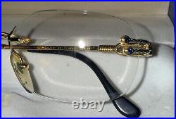 Vintage FRED Lunettes Orcade Fred Force 10 Platinum Rimless In YOUR SV RX