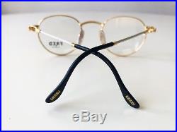 Vintage FRED OURAGAN eyeglasses unisex France rare gold plated Cup Force Ocean
