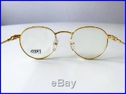 Vintage FRED OURAGAN eyeglasses unisex France rare gold plated Cup Horn Ocean 51