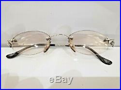 Vintage FRED Sunglasses Rimless Eyeglasses PLATINUM