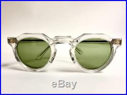 Vintage Frame France Thick Crown Panto Eyeglasses made In France clear frame