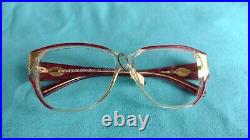 Vintage Frame Paolo Gucci glasses. Red and gold