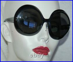 Vintage France Black Sunglasses Eyeglasses Oversized Iconic