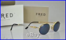 Vintage Fred COMORES Occhiali Golden Eyeglasses brille lunettes frames NEW NOS