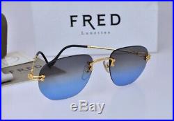 Vintage Fred CORVETTE Full golden Rare Rimless Eyeglasses New Sunglasses Lunette