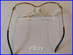 Vintage Fred Cythere Gold Plated Eyeglasses Half Rim Made In France