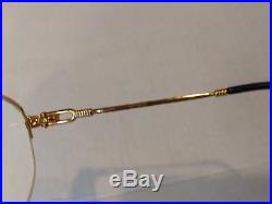 Vintage Fred Cythere Gold Plated Eyeglasses Half Rim Made In France