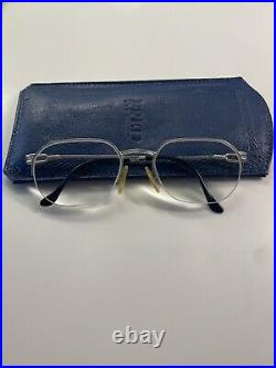 Vintage Fred Lunettes Beaupre Platinum Eyeglasses Force 10 Made In France