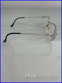 Vintage Fred Lunettes Beaupre Platinum Eyeglasses Force 10 Made In France