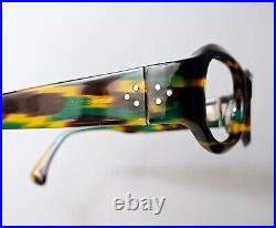 Vintage Glasses Depp Geek FDR 1980's ALAIN MIKLI frame FRANCE Optical camouflage