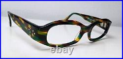 Vintage Glasses Depp Geek FDR 1980's ALAIN MIKLI frame FRANCE Optical camouflage