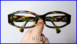 Vintage Glasses Depp Geek FDR 1980's ALAIN MIKLI frame FRANCE Optical camouflage