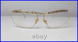 Vintage Glasses Gold Filled Silver 900 1980's LOGO PARIS frame FRANCE semi Air
