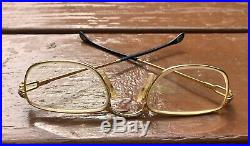 Vintage Gold FRED FORCE 10 140 Demi Lune Eyeglasses France & Case MINT