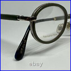 Vintage Gold & Wood By Elce Oval 907.94.16 Rare Unisex Collectors Eyeglasses