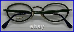 Vintage Gold & Wood By Elce Oval 907.94.16 Rare Unisex Collectors Eyeglasses