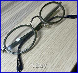 Vintage Gold & Wood By Elce Oval 907.94.16 Rare Unisex Collectors Eyeglasses