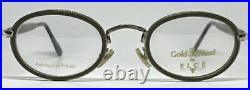 Vintage Gold & Wood By Elce Oval 907.94.16 Rare Unisex Collectors Eyeglasses