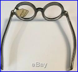 Vintage Grey George Burns Style Round Frame With Straight Temple 5.5 44x26