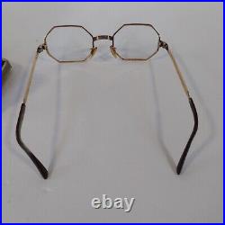 Vintage Hexagon Eyeglasses 1/20, 14k Gold Filled. 16-20 Made in France. Withcase