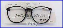 Vintage JACQUES FATH PARIS eyeglasses JF 83 NEW Plastic black / Burgundy FRANCE