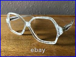Vintage Jacques Esterel Clear Lace Eyeglasses Luxury Frames 60s 70s Oversize MCM