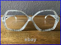 Vintage Jacques Esterel Clear Lace Eyeglasses Luxury Frames 60s 70s Oversize MCM