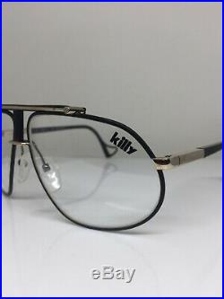 Vintage Jean Claude Killy 470 Aviator Eyeglasses M. 470 Matte Black & Gold 63mm