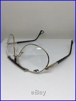 Vintage Jean Claude Killy 470 Aviator Eyeglasses M. 470 Shiny Gold & Black 65mm