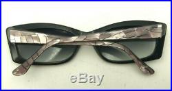 Vintage Jean LaFont Paris Olip 719 Gold Black Pink Pearl Oval Eyeglasses Frames
