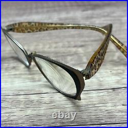 Vintage Jean Lafont Rebecca Eyeglasses FRAMES 181 Leopard 5118-140 Gold Black