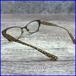 Vintage Jean Lafont Rebecca Eyeglasses FRAMES 181 Leopard 5118-140 Gold Black