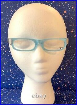 Vintage Kirk Original Eyeglasses Blue Acetate & Metal Made France 14m/s Seb