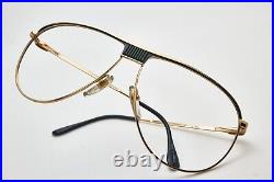 Vintage LACOSTE eyeglasses 191 65 Green/Polished Golden glasses aviator googles